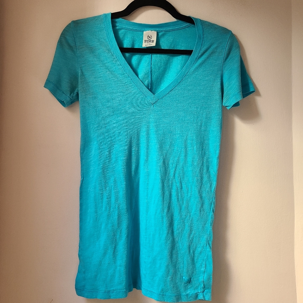 Victoria's Secret PINK, Bright Blue Tshirt, Size S